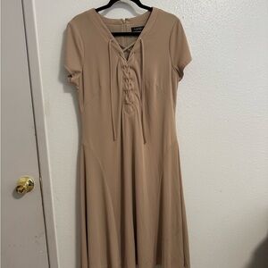 Ralph Lauren Tan Midi Dress
